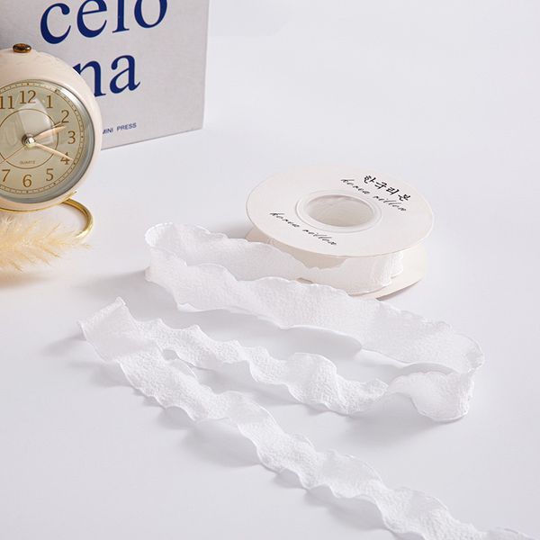 Ruy băng vải xốp - viền sóng - bản 2,5cm và 4cm. Làm nơ cực xinh