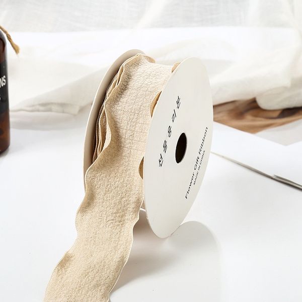 Ruy băng vải xốp - viền sóng - bản 2,5cm và 4cm. Làm nơ cực xinh