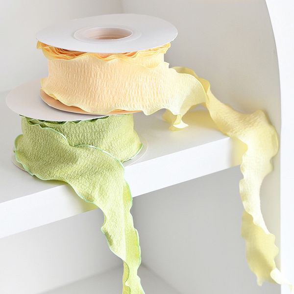 Ruy băng vải xốp - viền sóng - bản 2,5cm và 4cm. Làm nơ cực xinh