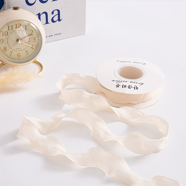 Ruy băng vải xốp - viền sóng - bản 2,5cm và 4cm. Làm nơ cực xinh