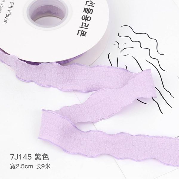 Ruy băng vải xốp - viền sóng - bản 2,5cm và 4cm. Làm nơ cực xinh