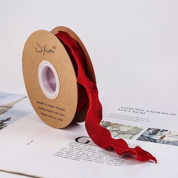 Ruy băng vải xốp - viền sóng - bản 2,5cm và 4cm. Làm nơ cực xinh