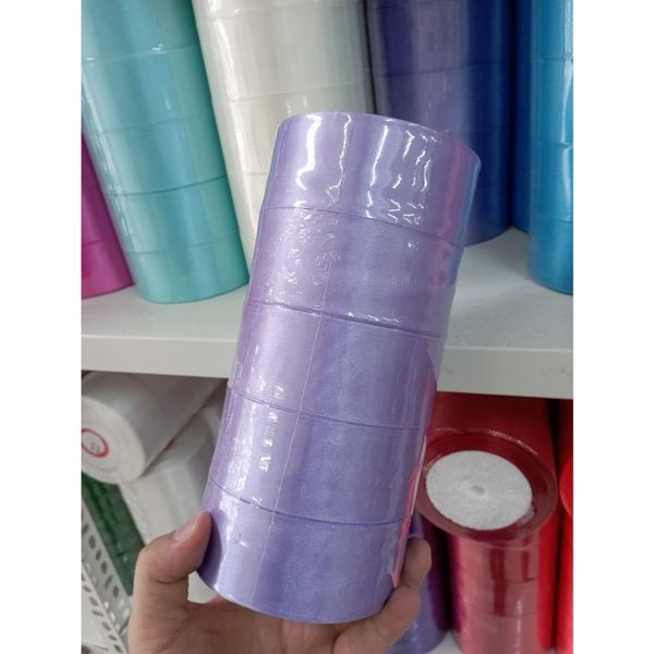 Cuộn 22met - Ruy băng lụa bản 4cm nhiều màu