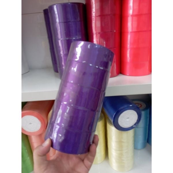 Cuộn 22met - Ruy băng lụa bản 4cm nhiều màu