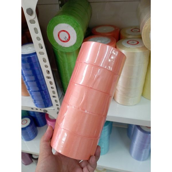 Cuộn 22met - Ruy băng lụa bản 4cm nhiều màu