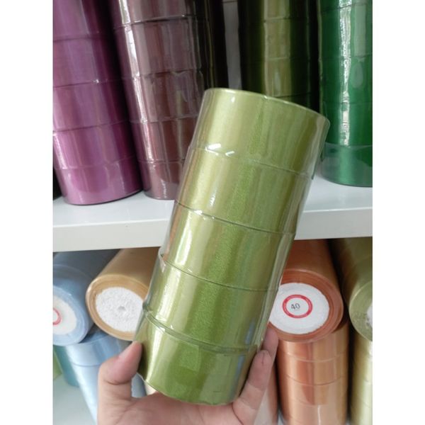 Cuộn 22met - Ruy băng lụa bản 4cm nhiều màu