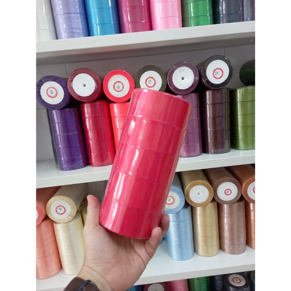 Cuộn 22met - Ruy băng lụa bản 4cm nhiều màu