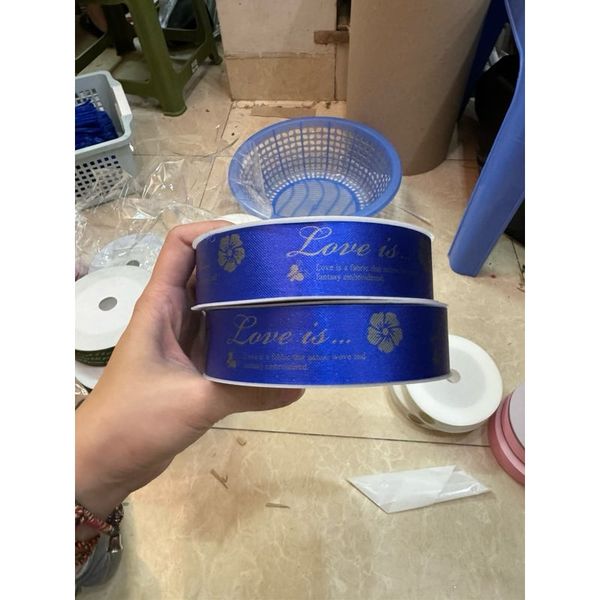 Ruy Băng Nhựa Thái In Chữ Bản 3cm Dài 45m