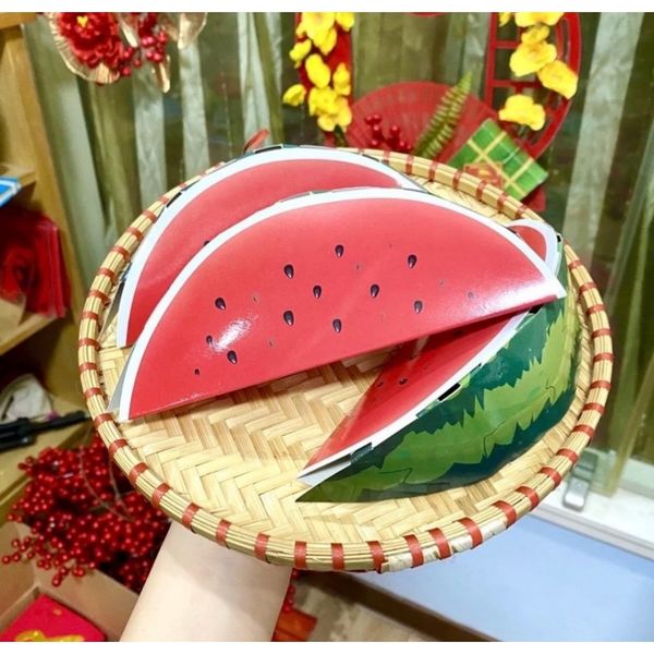 Mô Hình Bánh Trưng,Bánh Tét, Miếng Dưa Hấu Trang Trí Tết 2024