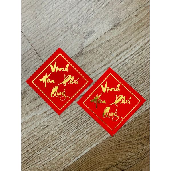 Thẻ In Chữ Thư Pháp Trang Trí Giỏ Quà Tết,Làm Đồ Handmade