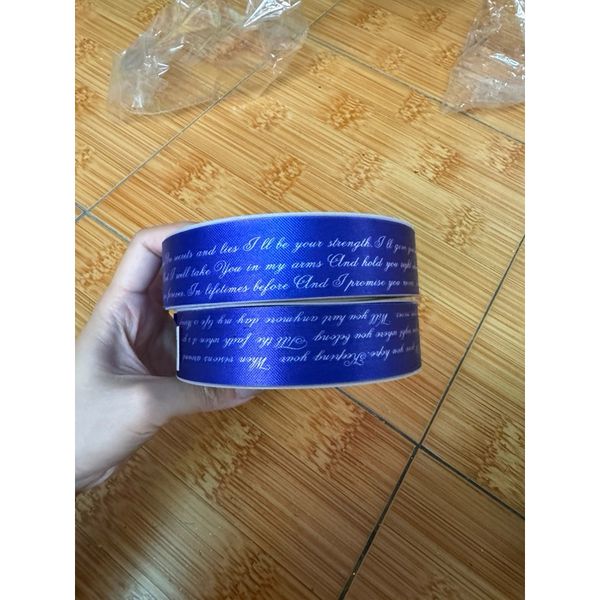 Ruy Băng Nhựa Thái In Chữ Bản 3cm Dài 45m
