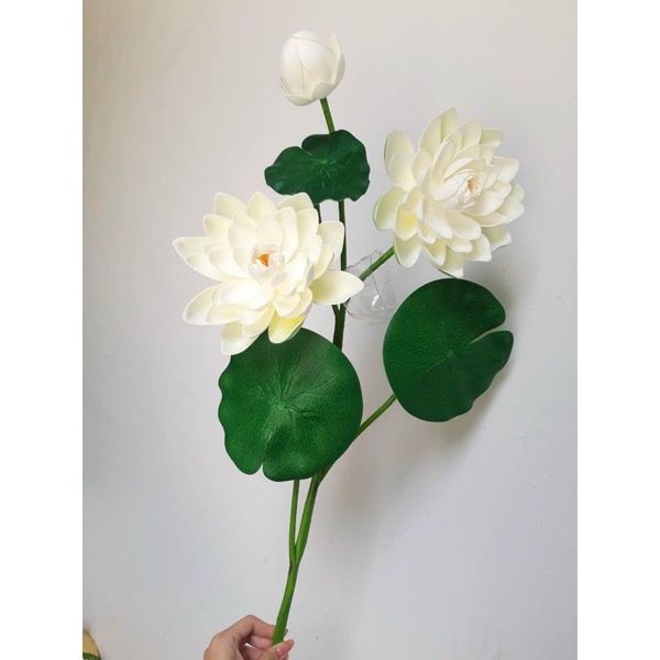 Cành sen giả - Cành sen xốp cao cấp decor trang trí rất đẹp và sang trọng