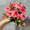 Cành HOA HỒNG xoăn 7 nhánh , Hoa giả trang trí nhà cửa , Hoa giả Decor , Hoa giả để bàn.
