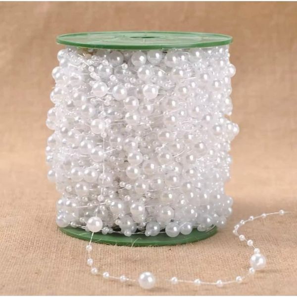 Cuộn Dây Hạt Ngọc Trai Làm Đồ Handmade - Làm Đồ Trang Sức - Trang Trí Bó Hoa Đám Cưới 60m