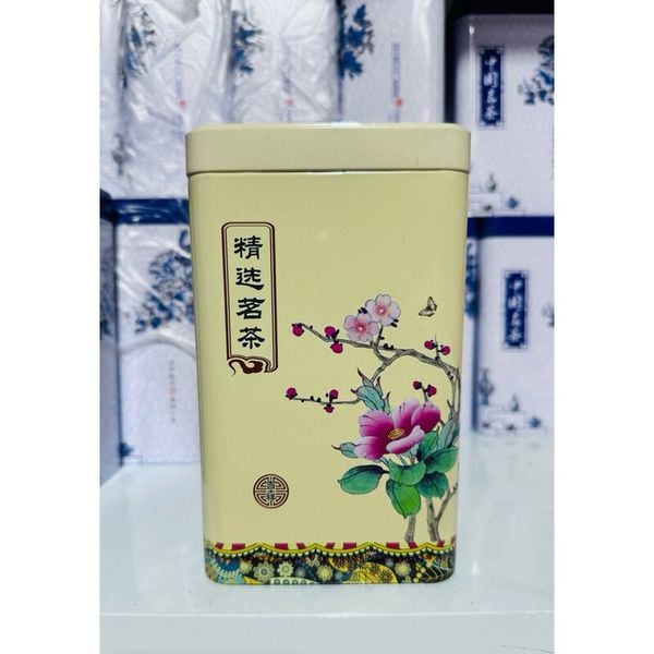 Hộp đựng trà bằng thiếc - Đựng 100g Chè - Loại đẹp