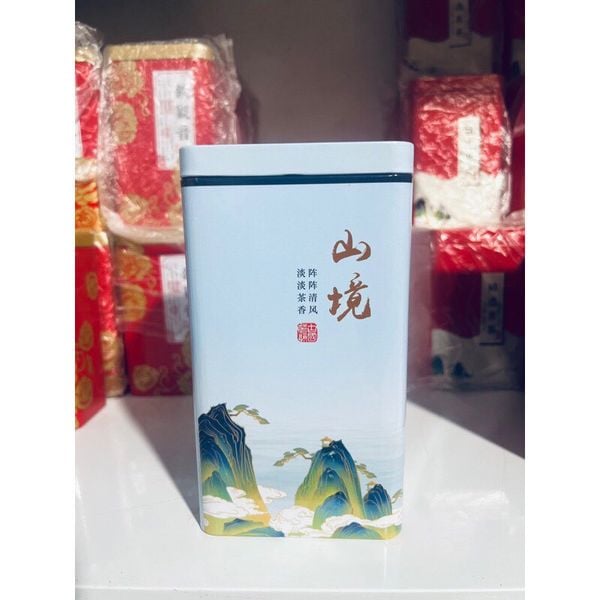 Hộp đựng trà bằng thiếc - Đựng 100g Chè - Loại đẹp