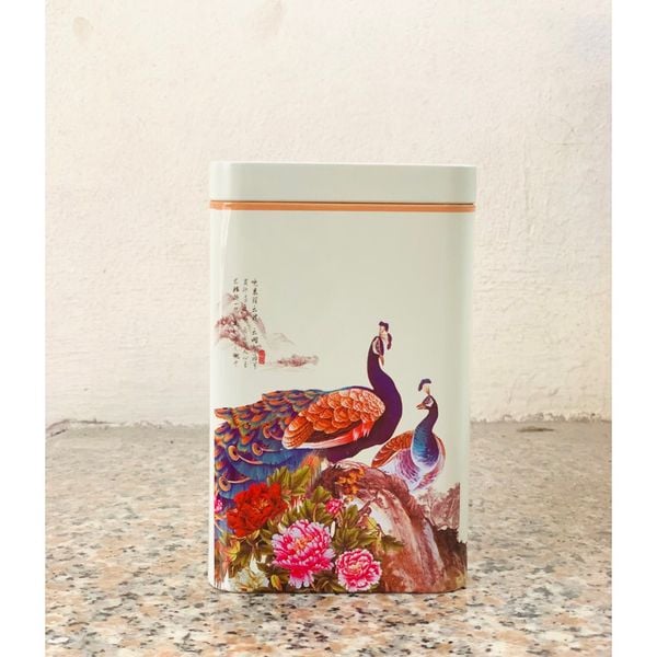 Hộp đựng trà bằng thiếc - Đựng 100g Chè - Loại đẹp
