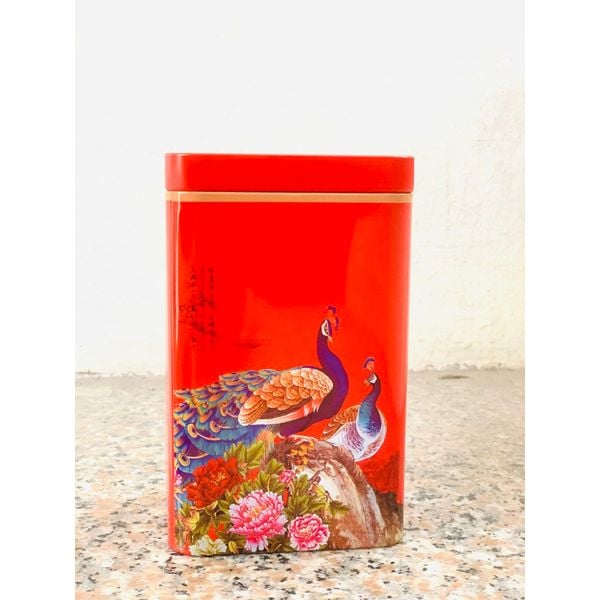 Hộp đựng trà bằng thiếc - Đựng 100g Chè - Loại đẹp