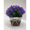 Chậu hoa - Chậu hoa tú cầu thắt nơ - Chậu hoa giả để bàn, Decor trang trí nhà cửa