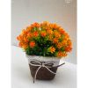 Chậu hoa - Chậu hoa tú cầu thắt nơ - Chậu hoa giả để bàn, Decor trang trí nhà cửa