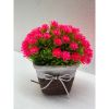 Chậu hoa - Chậu hoa tú cầu thắt nơ - Chậu hoa giả để bàn, Decor trang trí nhà cửa