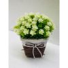 Chậu hoa - Chậu hoa tú cầu thắt nơ - Chậu hoa giả để bàn, Decor trang trí nhà cửa