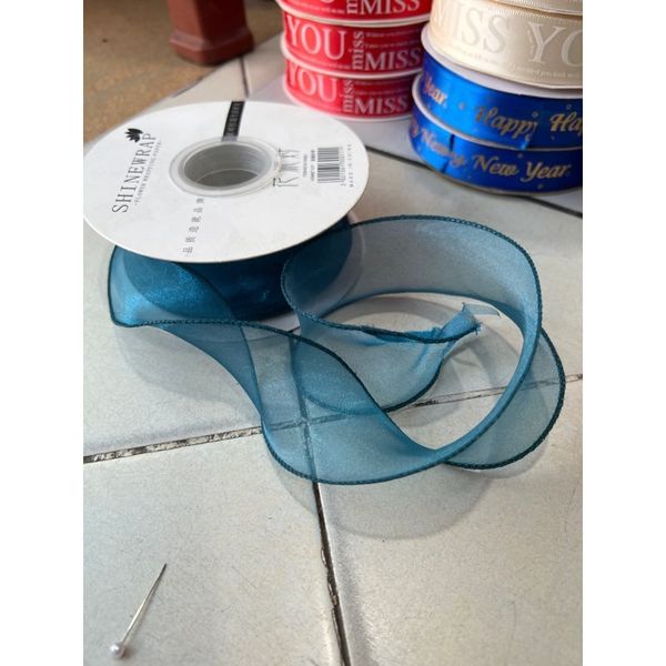 Ruy Băng Voan Bản 4cm - Ruy Băng Voan Viền Sóng Biển Trang Trí Bánh Kem - Bó Hoa