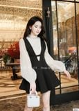  Set Áo Tơ Xốp Cổ Đá + Chân Váy Chéo Rubi S831 