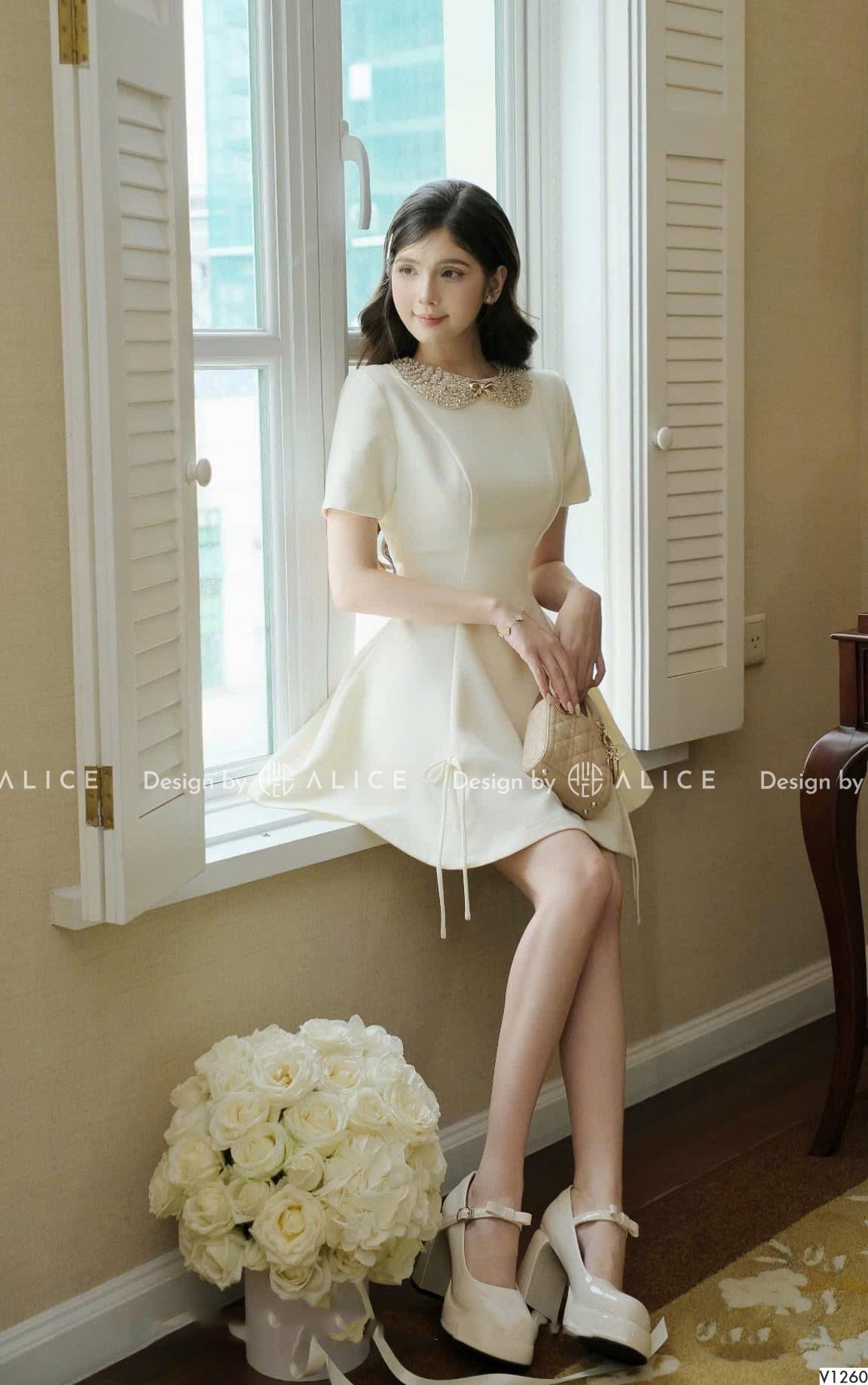  Váy Chất Liệu Chéo Rubi V1260 