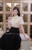  Set Áo Sơ Mi Cổ Đức Kèm Chân Váy Dáng Dài S675 