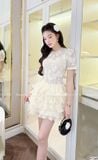  Váy Chất Ren Cao Cấp Phối Tơ Dập Li V1349 