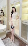  Váy Chất Ren Cao Cấp Phối Tơ Dập Li V1349 