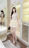  Váy Chất Ren Cao Cấp Phối Tơ Dập Li V1349 