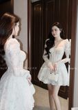  Váy Ren Xòe Tùng 4 Lớp V1334 