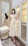 Set Áo Sơ Mi Tay Hến Phối Chân Váy Dáng Xòe S340 