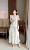  Set Áo Chất Ren Chân Váy Chất Tơ Nhăn S871 