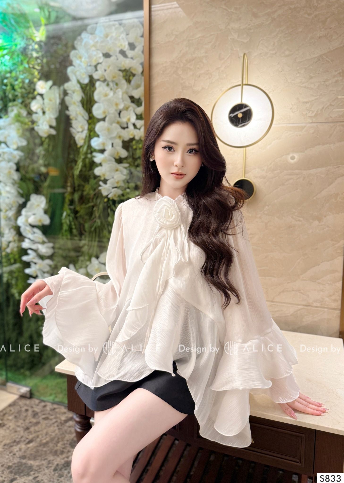  Set Áo Quần Chất Tơ Óng Hàn S833 