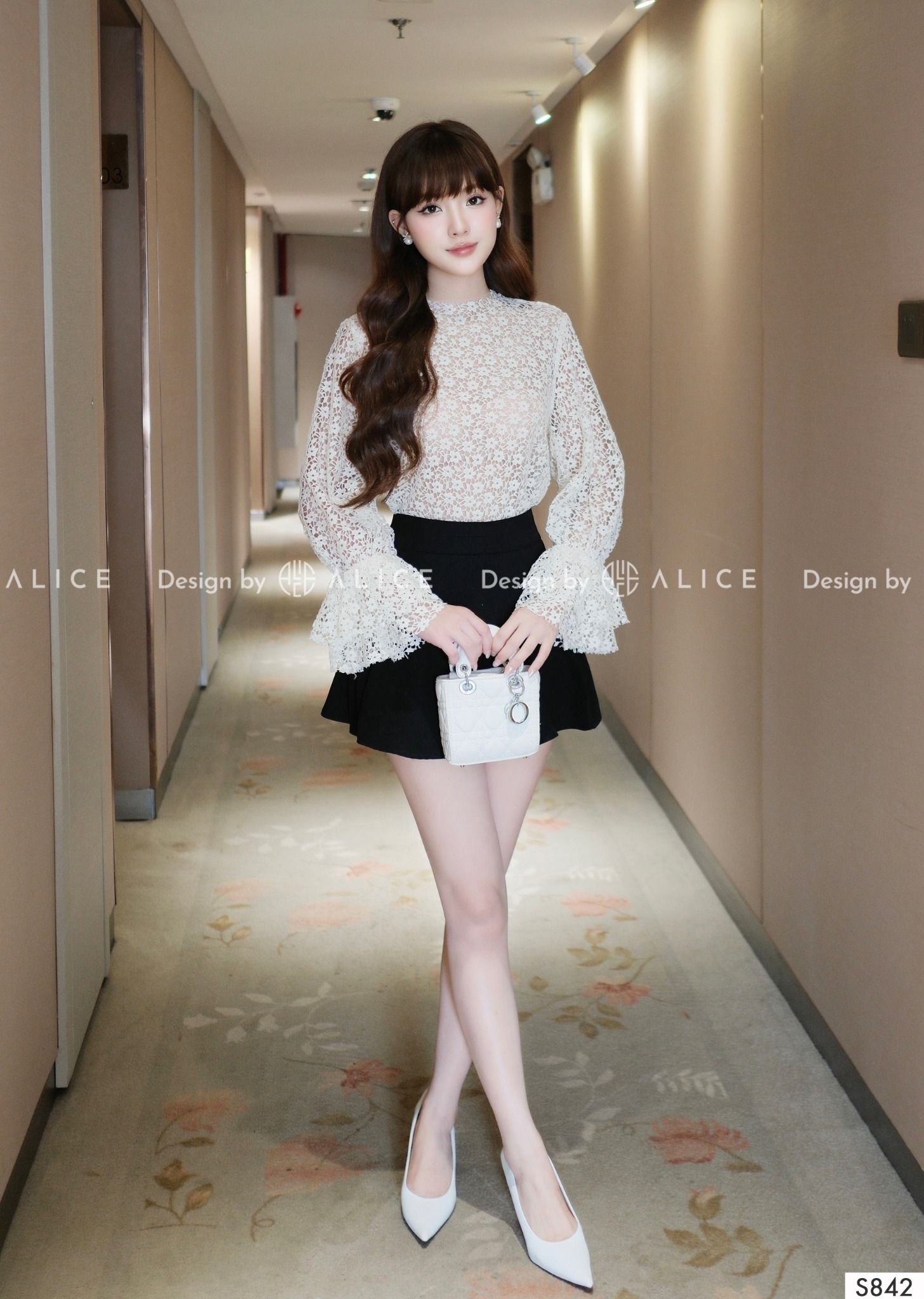  Set Váy Áo Ren Hoa S842 