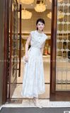  Set Váy Áo Chất Tơ Hoa Nổi Cao Cấp Lót Lụa S880 