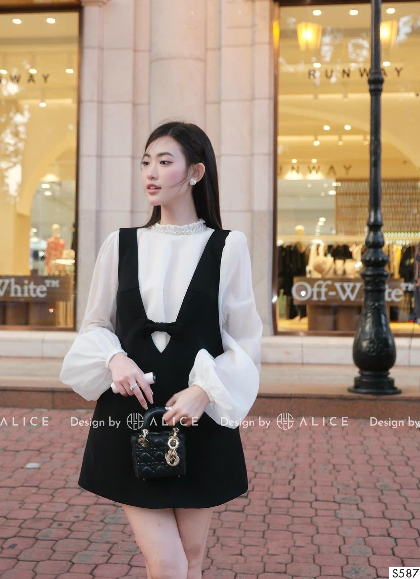  Set Áo Yếm Tay Phồng Cổ Ngọc S587 
