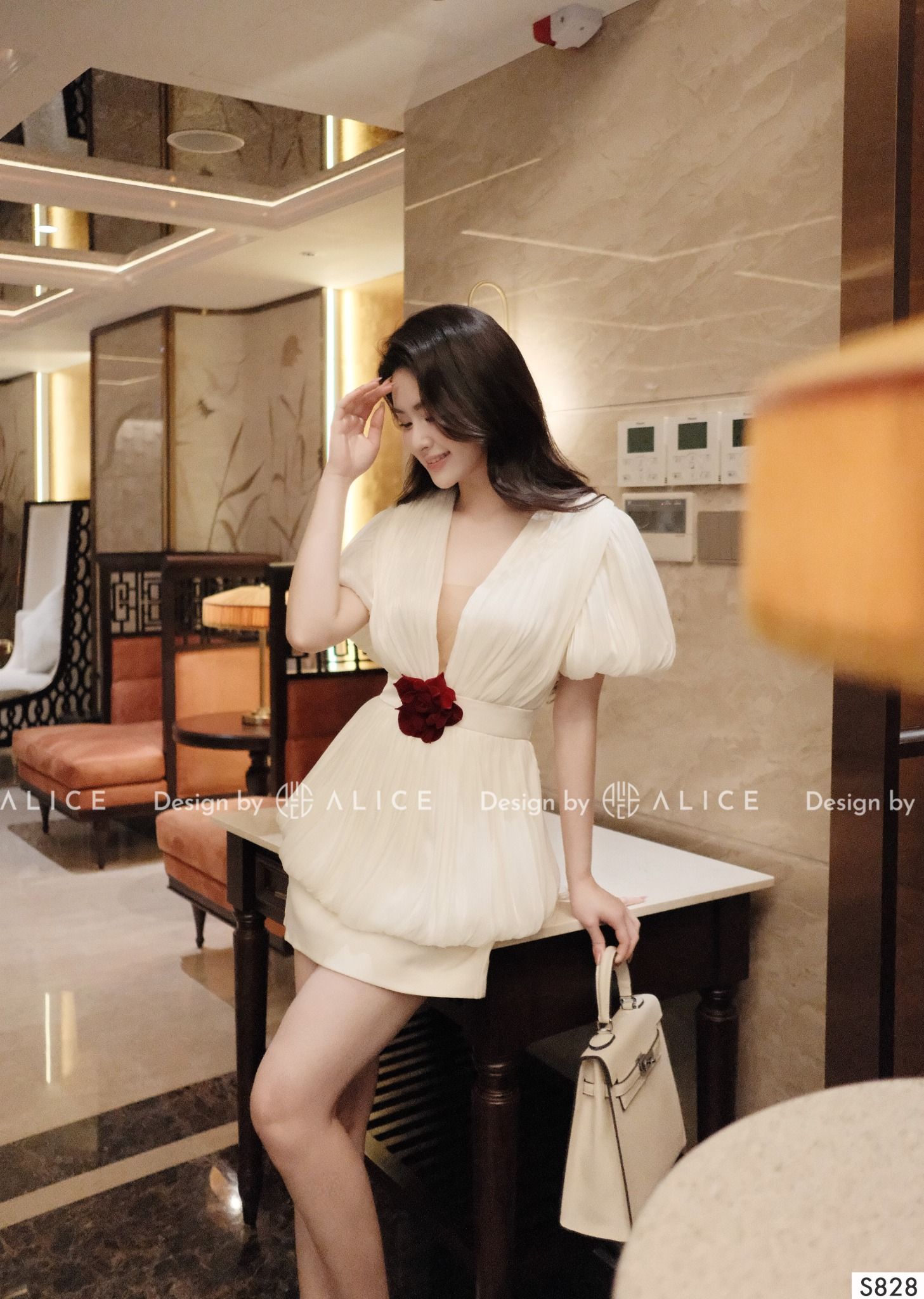  Set Váy Áo Chất Tơ Organza S828 
