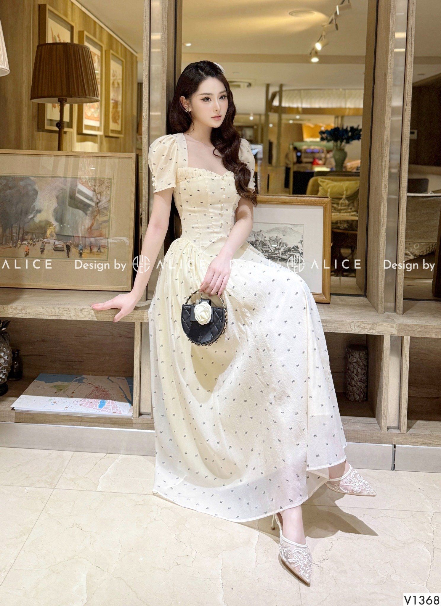  Váy Maxi Chất Tơ Xốp Lót Lụa, Chun Lưng Co Giãn V1368 