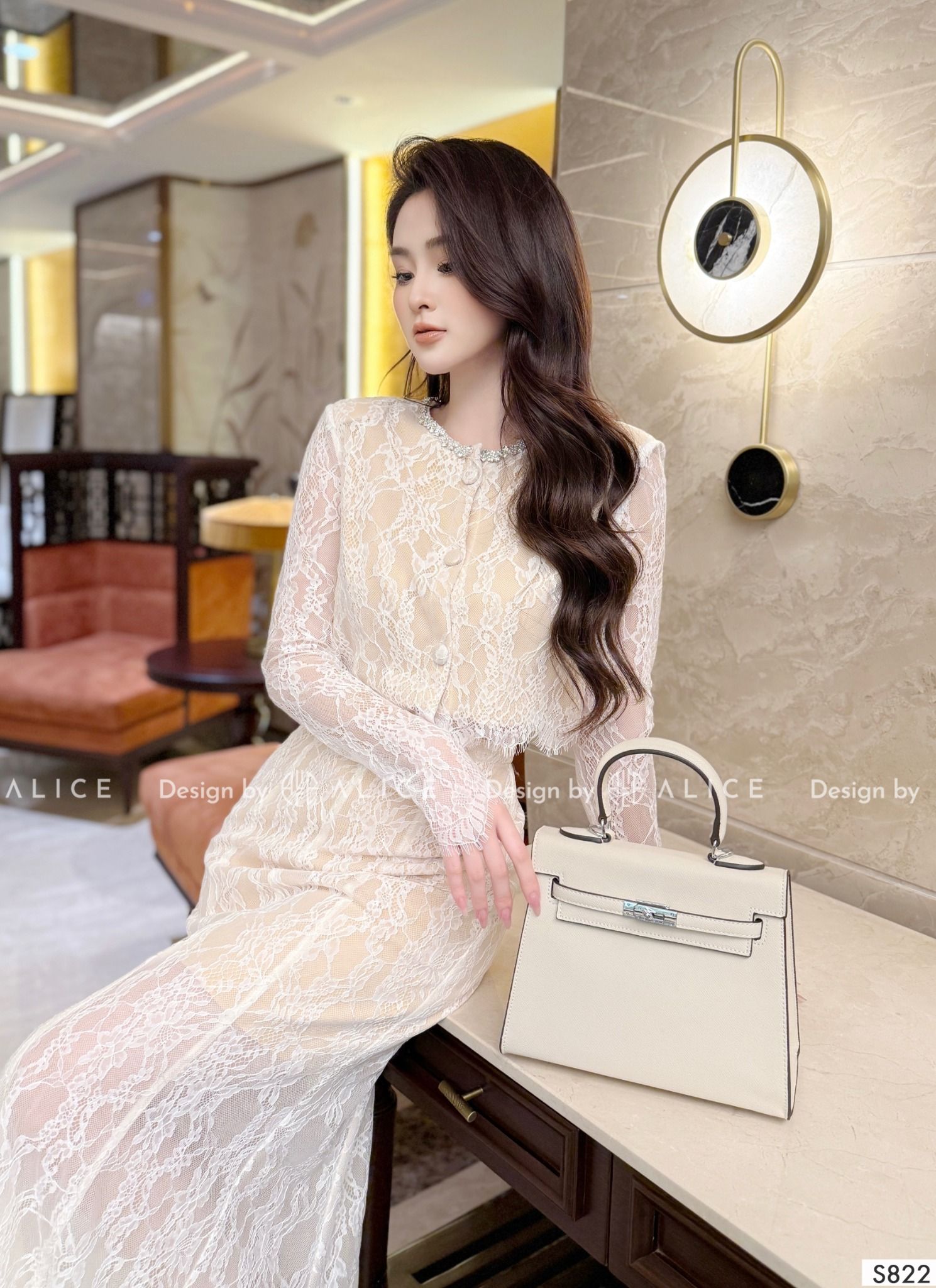  Set Váy Áo Nữ Chất Ren Mềm S822 