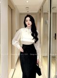  Set Áo Chân Váy Tơ Óng S708 