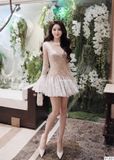  Váy Ren 3 Lớp Cao Cấp Alice V1331 