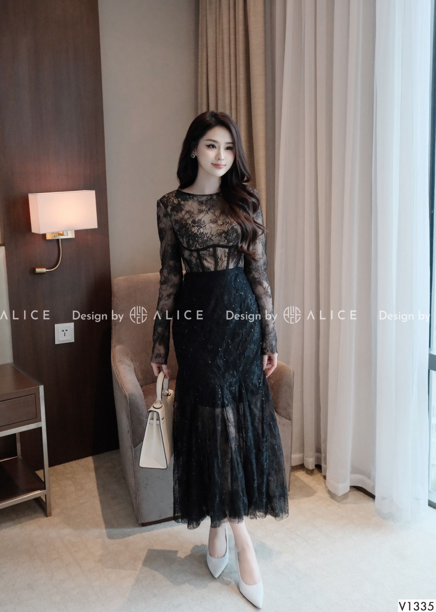  Váy Ren Kim Sa Cao Cấp V1335 