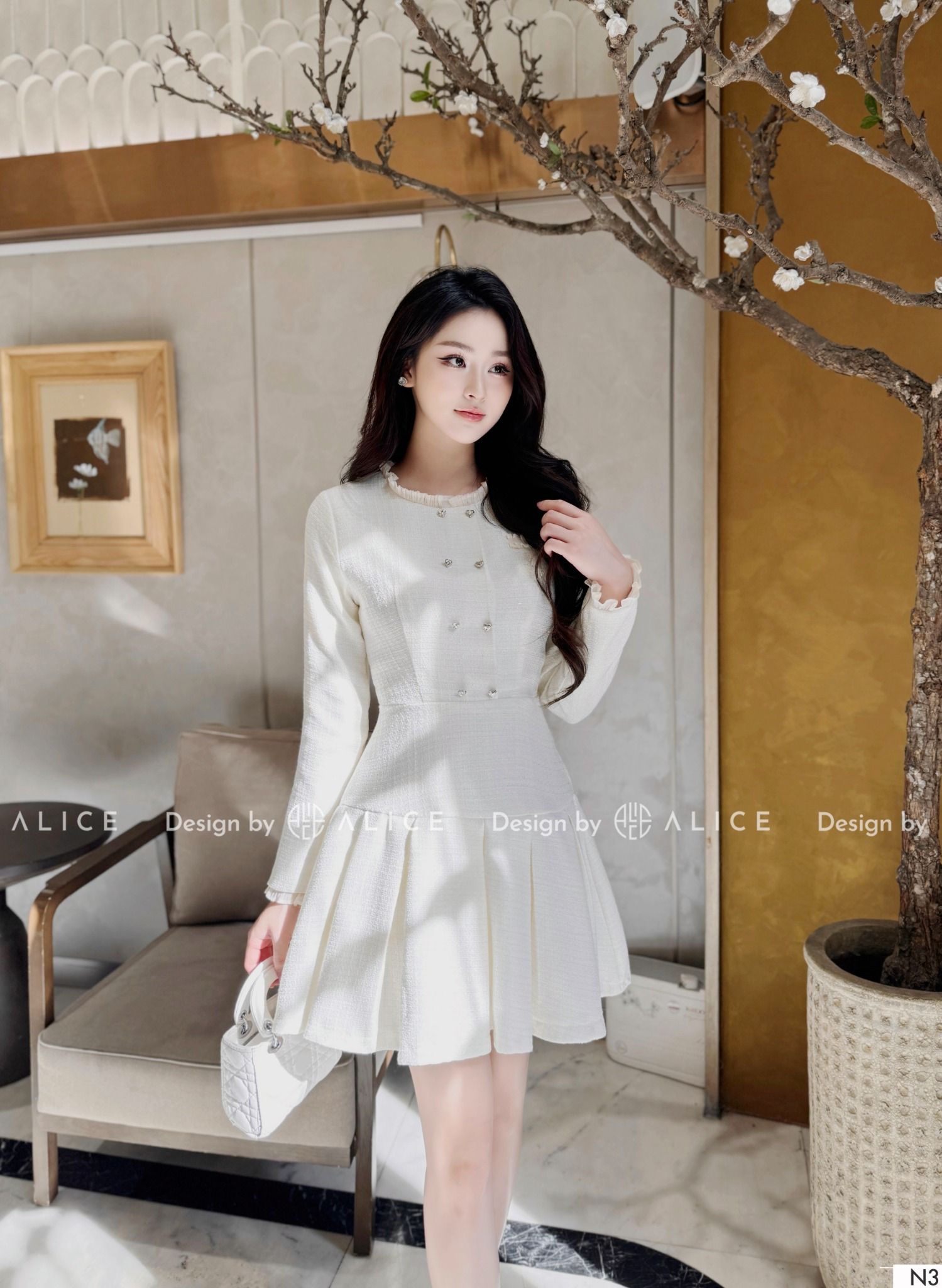  Váy Đầm Dạ Tweet Cao Cấp N3 