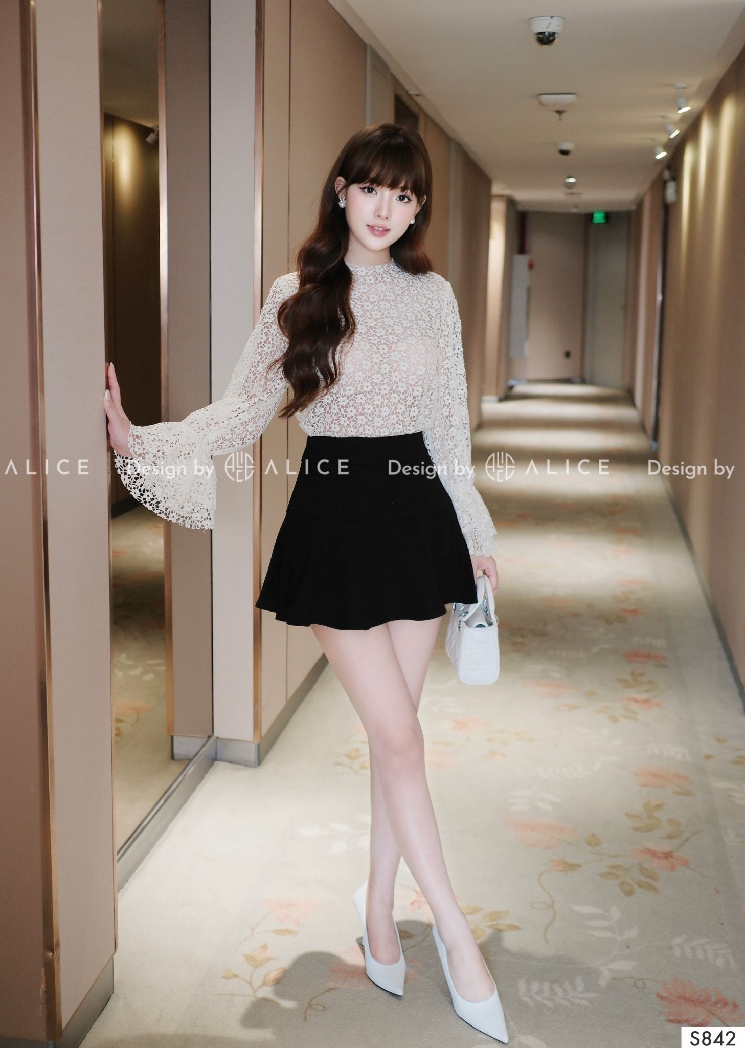  Set Váy Áo Ren Hoa S842 