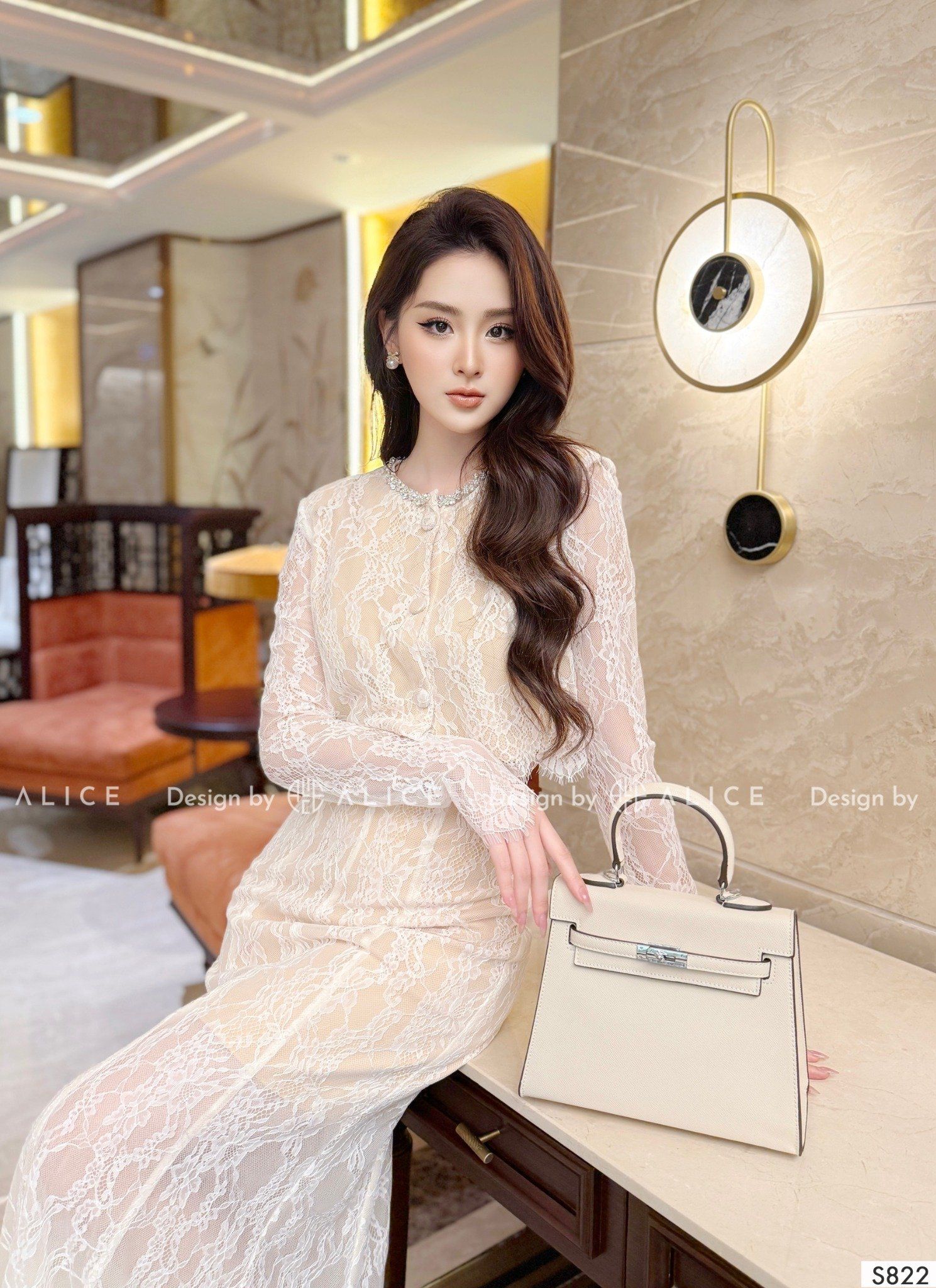  Set Váy Áo Nữ Chất Ren Mềm S822 