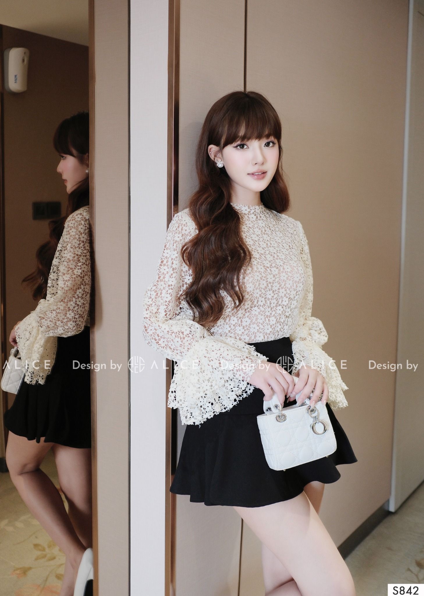  Set Váy Áo Ren Hoa S842 